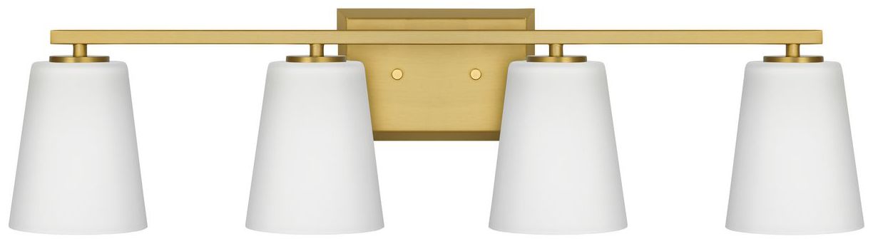 Image 6 Vertex Collection Four-Light Etched White Glass Contemporary Bath Light more views