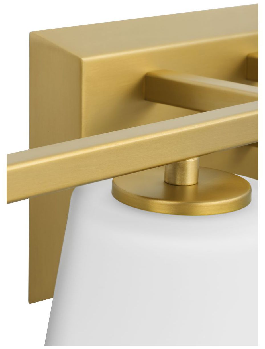 Vertex Collection Four-Light Etched White Glass Contemporary Bath Light