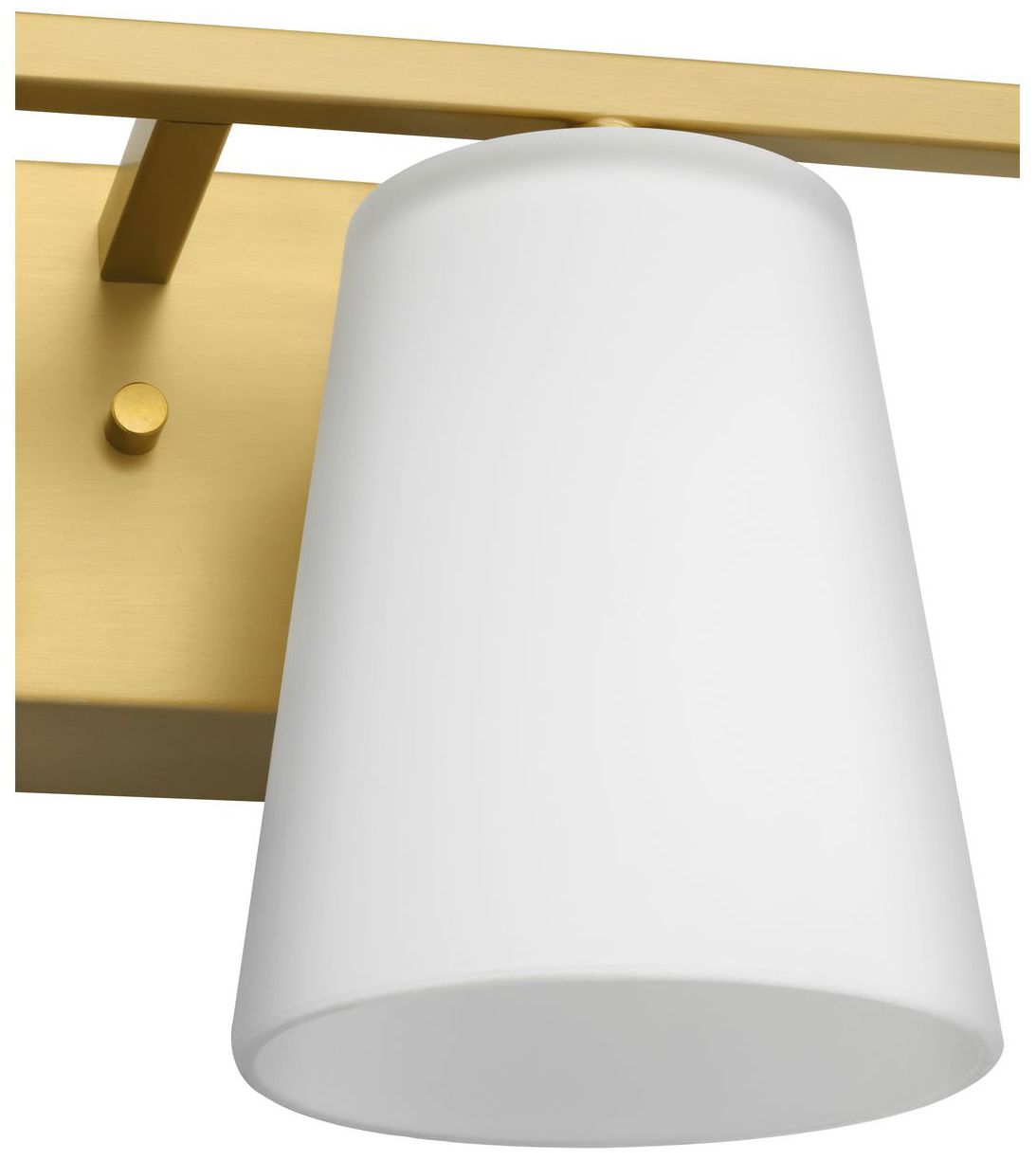 Vertex Collection Four-Light Etched White Glass Contemporary Bath Light