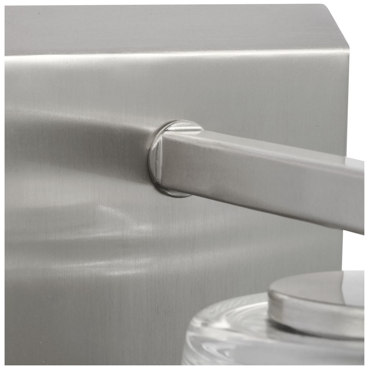 Vertex Collection One-Light Clear Glass Contemporary Bath Light