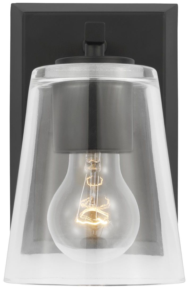 Image 5 Vertex Collection One-Light Clear Glass Contemporary Bath Light more views