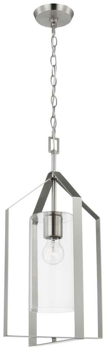Image 3 Vertex Collection One-Light Clear Glass Foyer Light more views