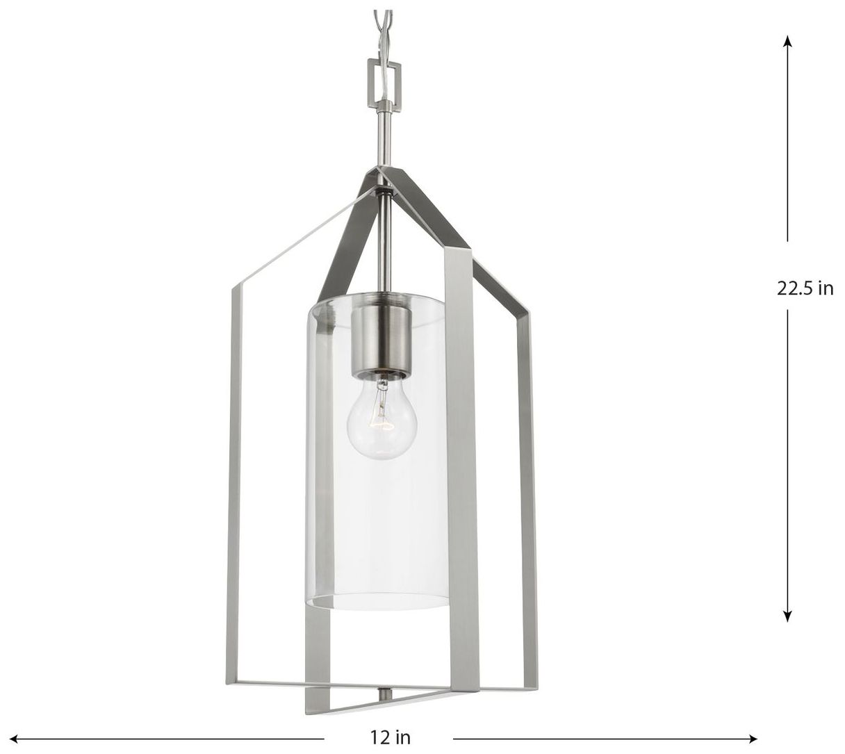 Image 4 Vertex Collection One-Light Clear Glass Foyer Light more views