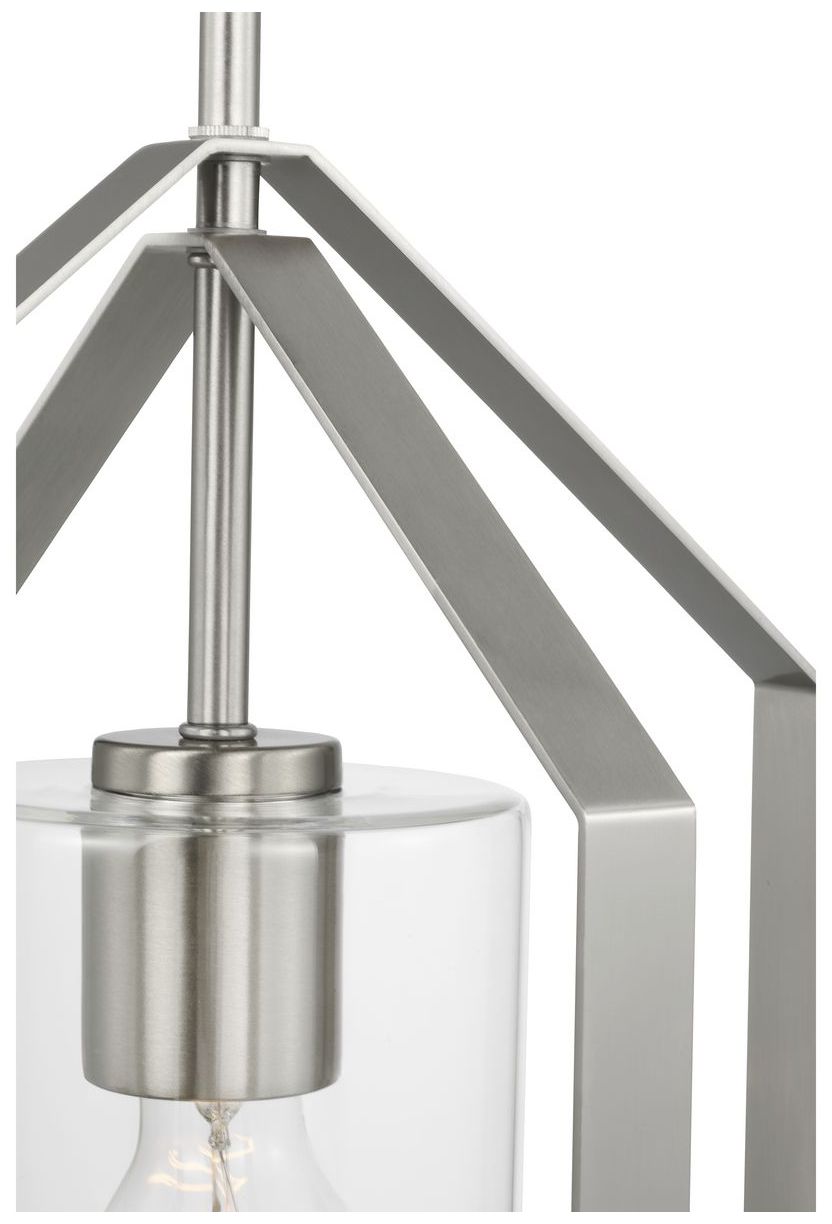 Vertex Collection One-Light Clear Glass Foyer Light