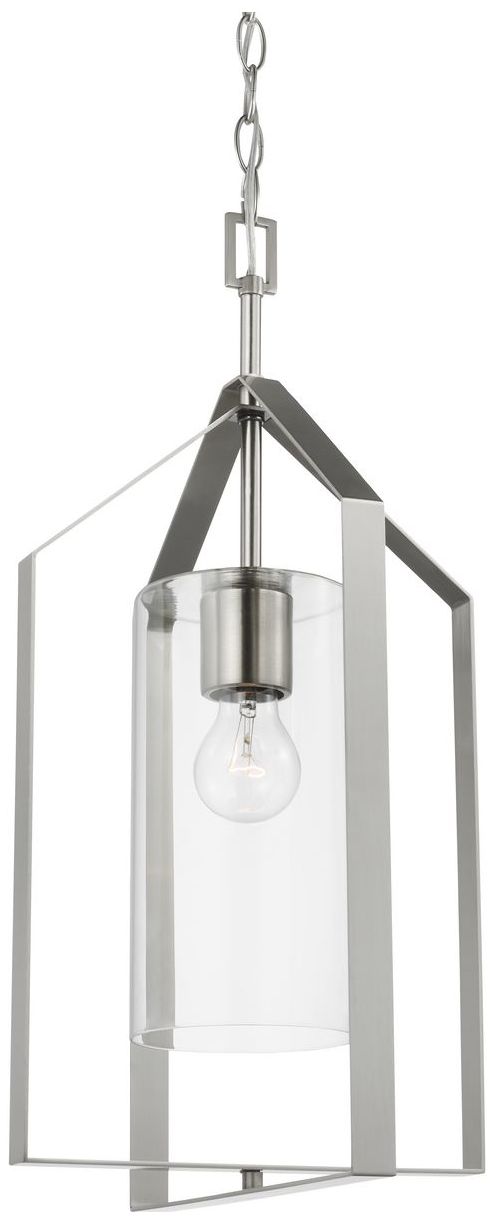 Vertex Collection One-Light Clear Glass Foyer Light