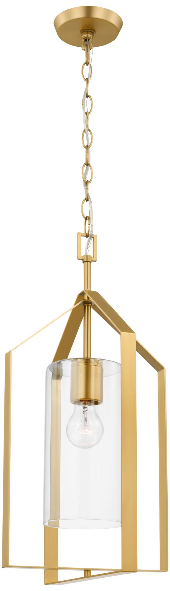 Image 3 Vertex Collection One-Light Clear Glass Foyer Light more views