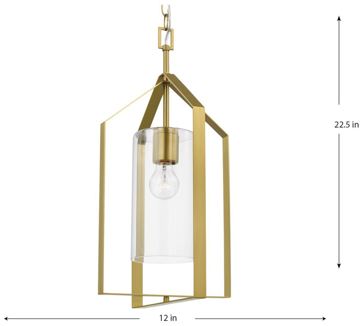 Image 4 Vertex Collection One-Light Clear Glass Foyer Light more views