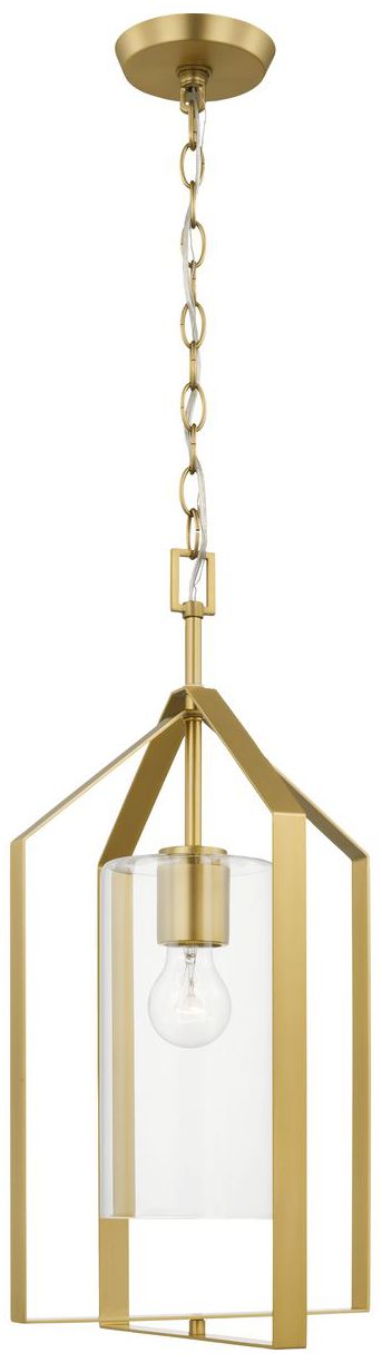 Image 5 Vertex Collection One-Light Clear Glass Foyer Light more views