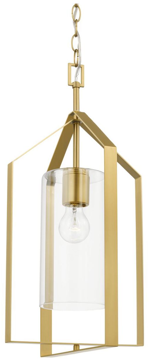 Vertex Collection One-Light Clear Glass Foyer Light