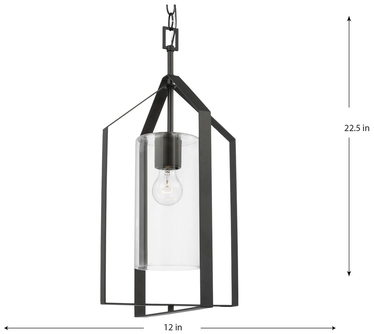 Image 4 Vertex Collection One-Light Clear Glass Foyer Light more views