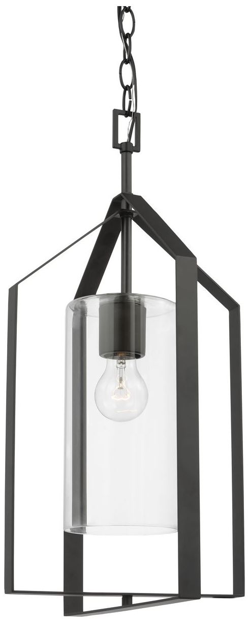 Vertex Collection One-Light Clear Glass Foyer Light