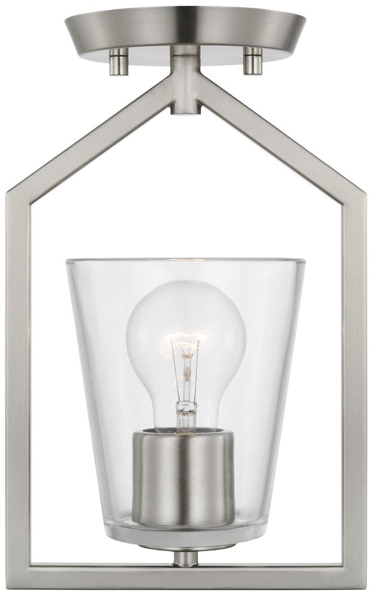 Image 3 Vertex Collection One-Light Clear Glass Semi-Flush Mount more views