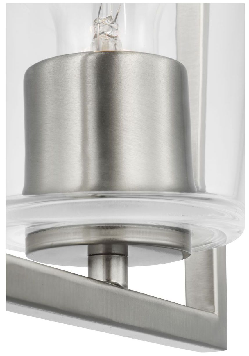 Image 6 Vertex Collection One-Light Clear Glass Semi-Flush Mount more views
