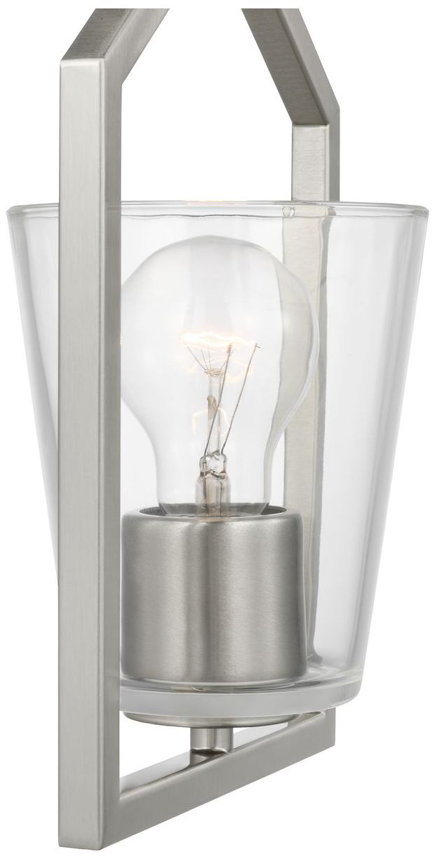 Vertex Collection One-Light Clear Glass Semi-Flush Mount