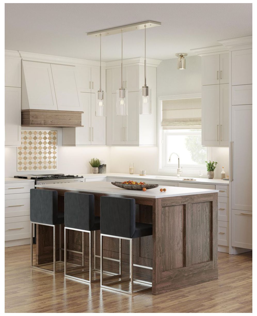 Image 3 Vertex Collection One-Light Clear Glass Semi-Flush Mount more views