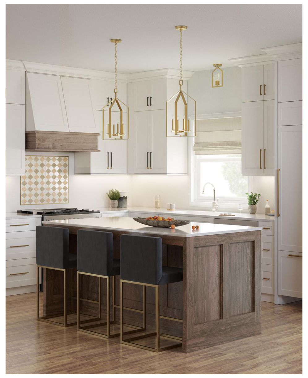 Vertex Collection One-Light Clear Glass Semi-Flush Mount