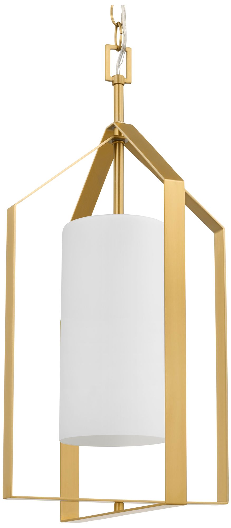 Vertex Collection One-Light Etched White Foyer Light