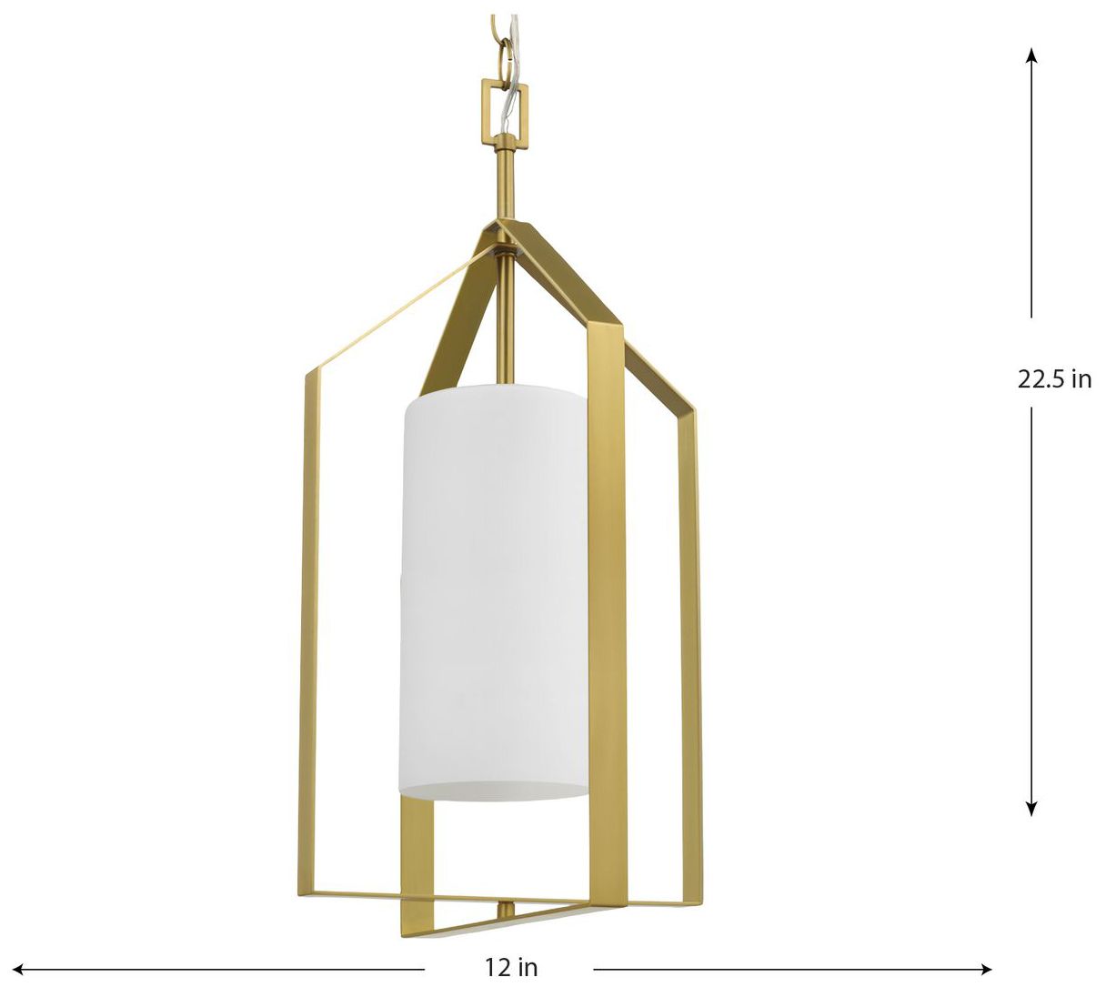 Image 4 Vertex Collection One-Light Etched White Foyer Light more views