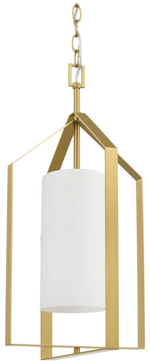 Vertex Collection One-Light Etched White Foyer Light