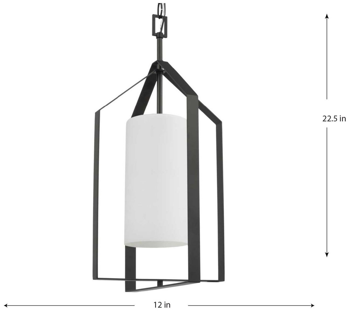 Image 4 Vertex Collection One-Light Etched White Foyer Light more views