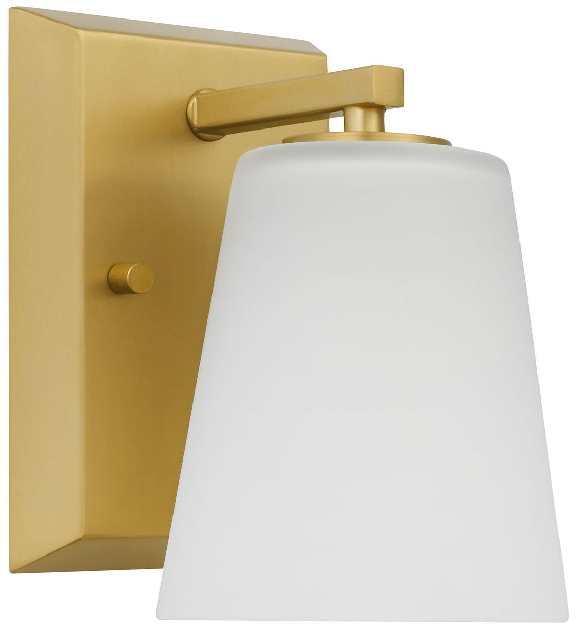 Image 3 Vertex Collection One-Light Etched White Glass Contemporary Bath Light more views