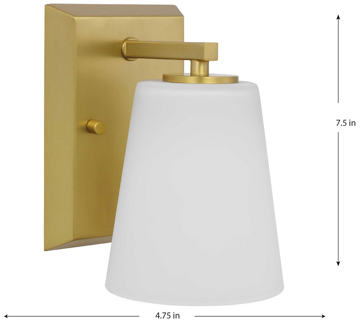 Image 4 Vertex Collection One-Light Etched White Glass Contemporary Bath Light more views
