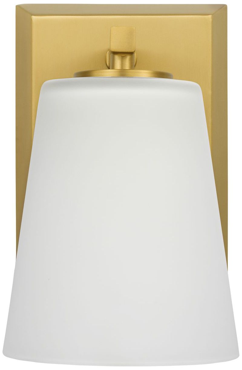 Image 5 Vertex Collection One-Light Etched White Glass Contemporary Bath Light more views