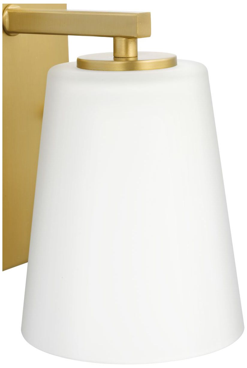 Image 7 Vertex Collection One-Light Etched White Glass Contemporary Bath Light more views