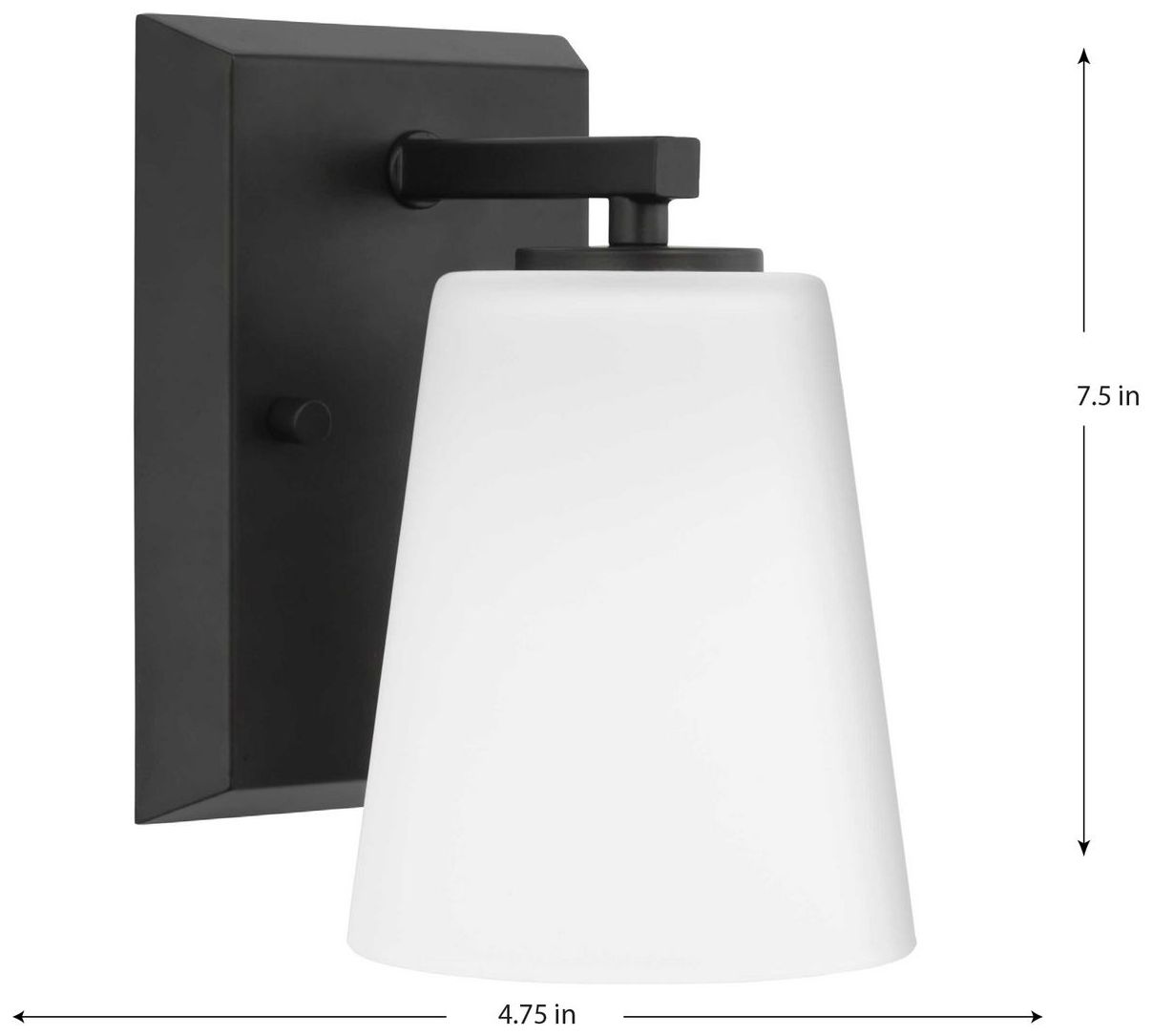Image 4 Vertex Collection One-Light Etched White Glass Contemporary Bath Light more views