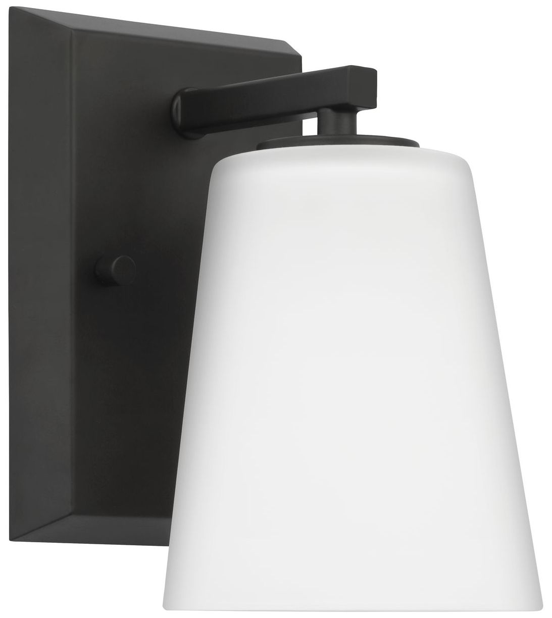 Image 5 Vertex Collection One-Light Etched White Glass Contemporary Bath Light more views