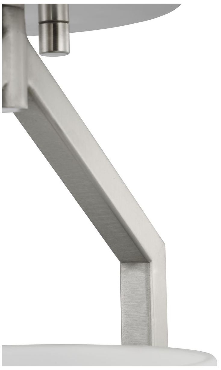 Image 5 Vertex Collection One-Light Etched White Semi-Flush Mount more views