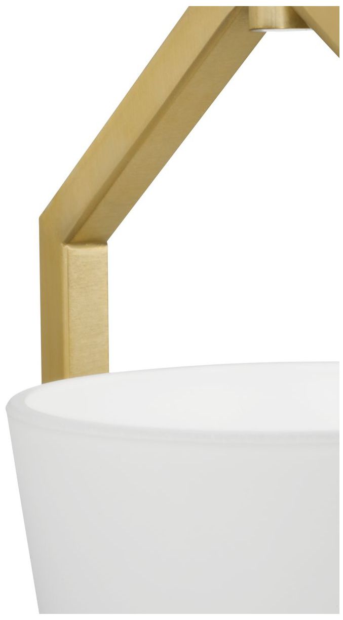 Vertex Collection One-Light Etched White Semi-Flush Mount