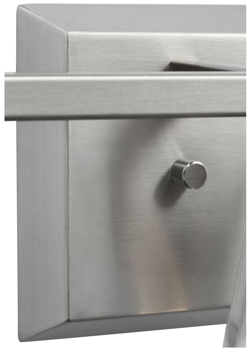 Vertex Collection Three-Light Clear Glass Contemporary Bath Light