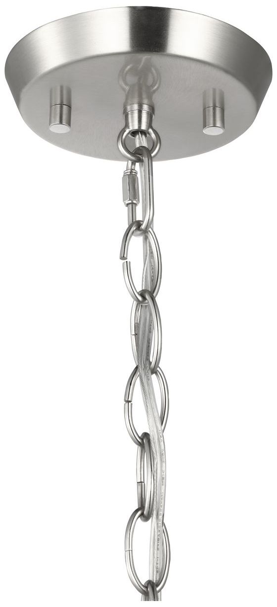 Vertex Collection Three-Light Clear Glass Convertible Chandelier