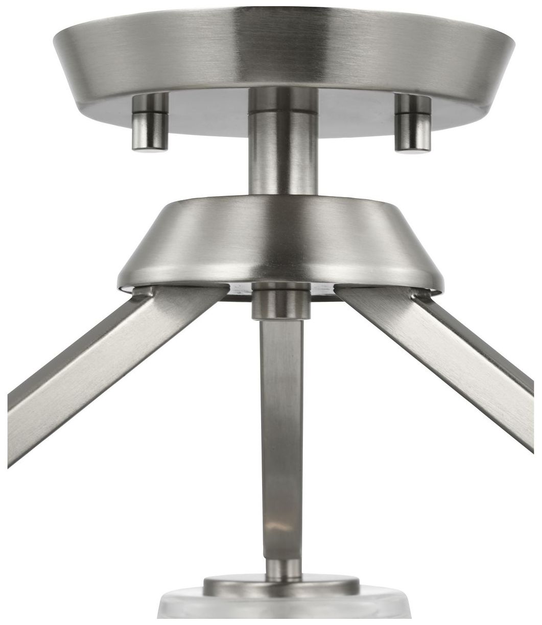 Vertex Collection Three-Light Clear Glass Convertible Chandelier