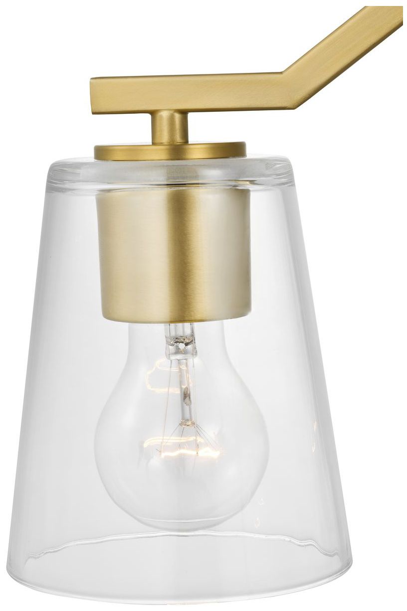 Vertex Collection Three-Light Clear Glass Convertible Chandelier