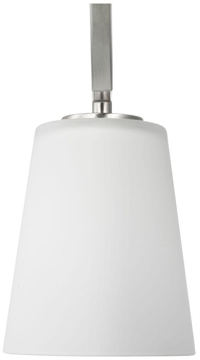 Vertex Collection Three-Light Etched White Convertible Chandelier
