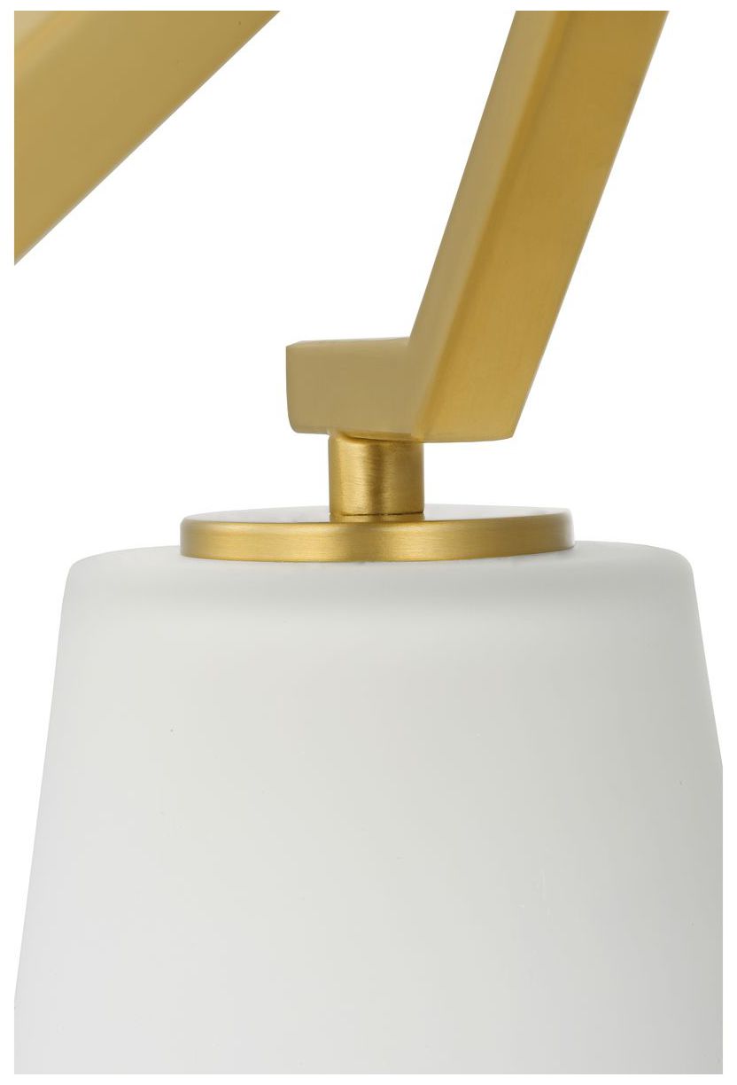 Vertex Collection Three-Light Etched White Convertible Chandelier