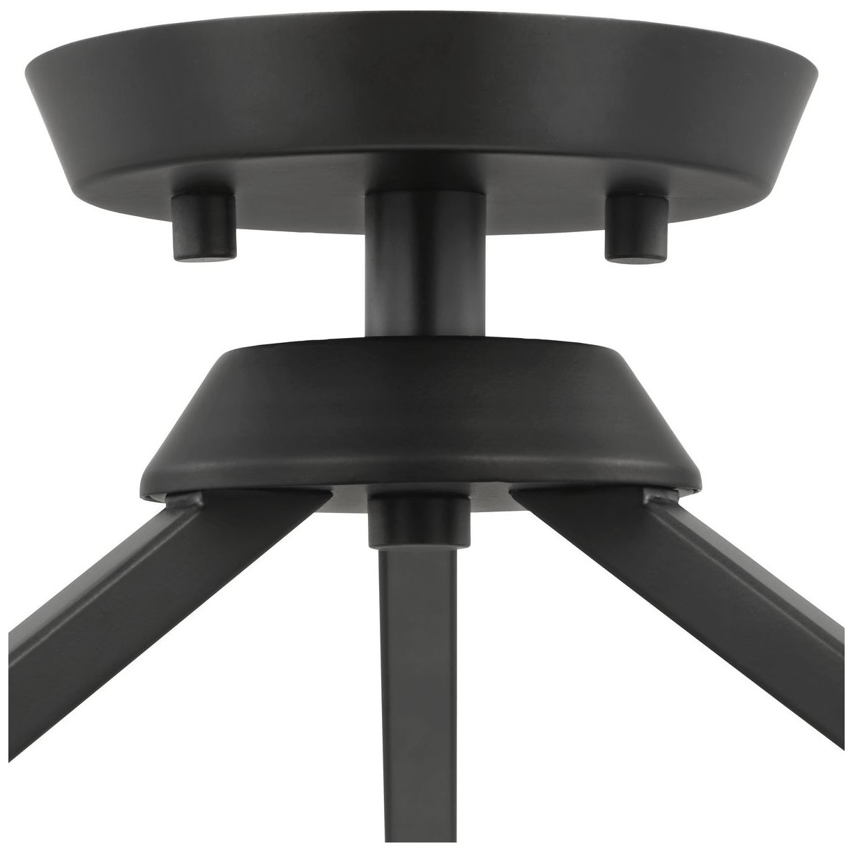 Vertex Collection Three-Light Etched White Convertible Chandelier