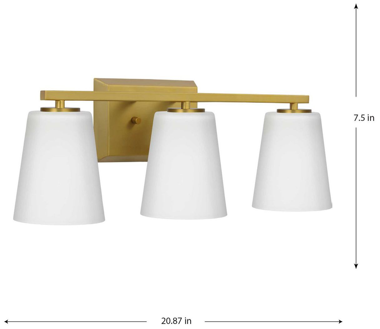 Image 4 Vertex Collection Three-Light Etched White Glass Contemporary Bath Light more views
