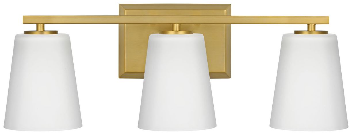 Image 5 Vertex Collection Three-Light Etched White Glass Contemporary Bath Light more views
