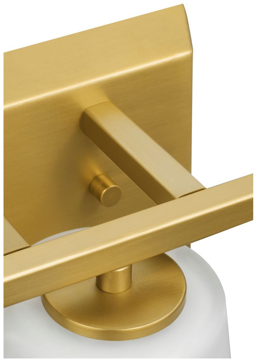 Image 6 Vertex Collection Three-Light Etched White Glass Contemporary Bath Light more views