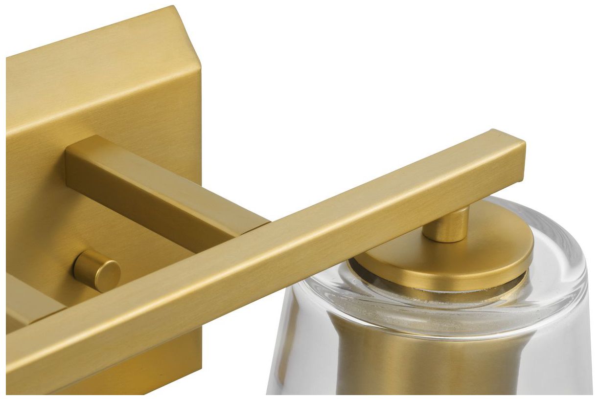 Image 6 Vertex Collection Two-Light Clear Glass Contemporary Bath Light more views