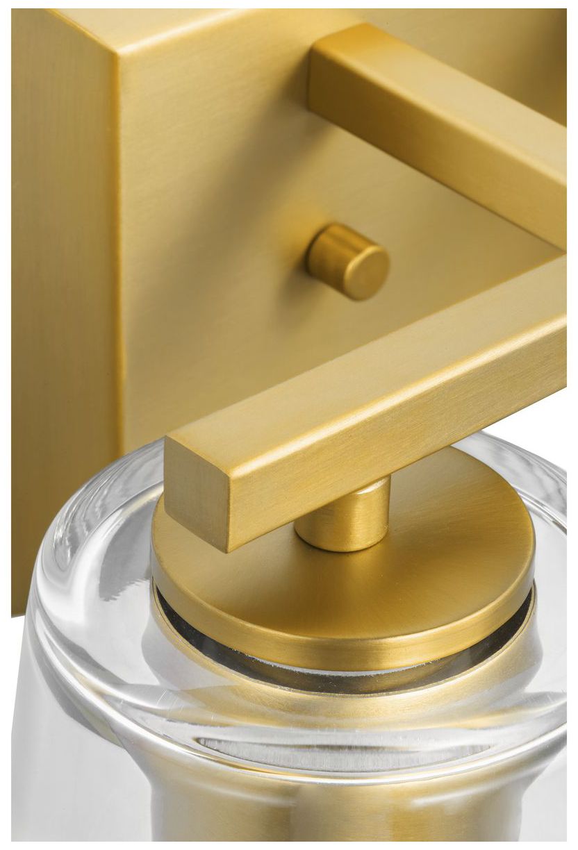 Image 7 Vertex Collection Two-Light Clear Glass Contemporary Bath Light more views