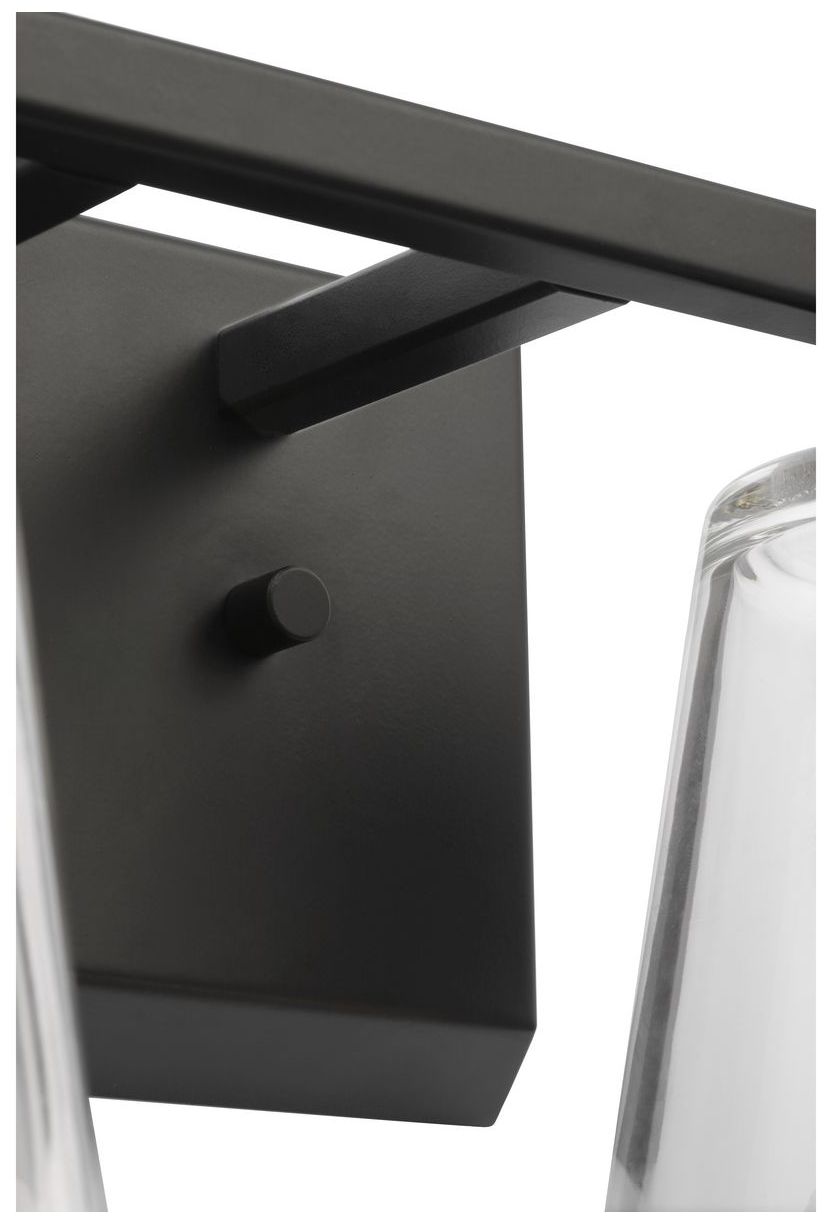 Image 7 Vertex Collection Two-Light Clear Glass Contemporary Bath Light more views