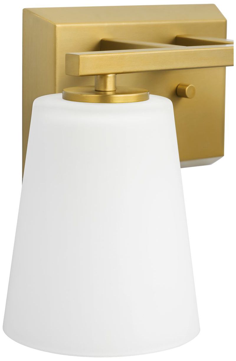 Vertex Collection Two-Light Etched White Glass Contemporary Bath Light