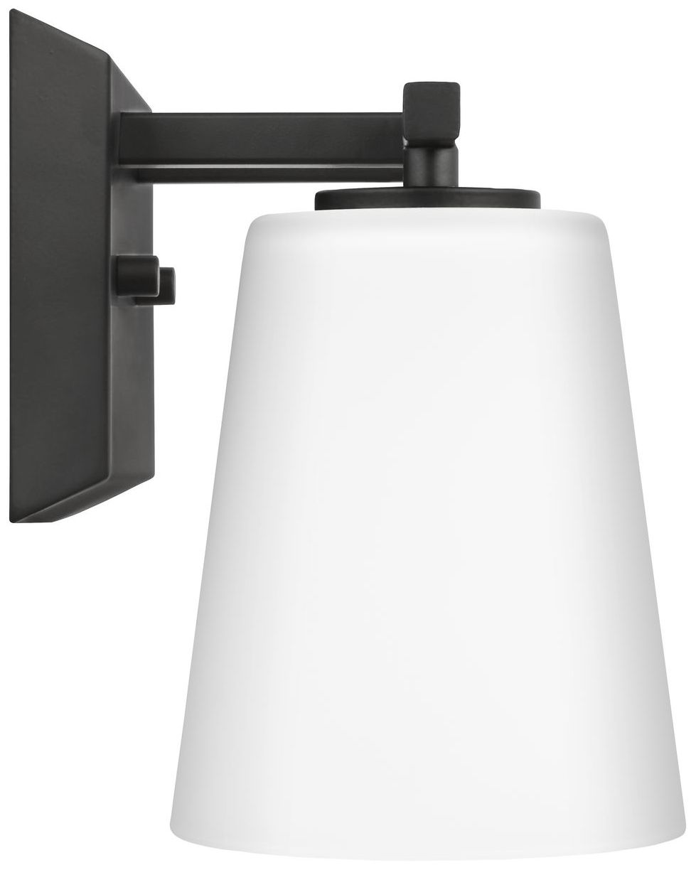 Vertex Collection Two-Light Etched White Glass Contemporary Bath Light