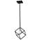 Vertical 11 1/4" Wide Matte Black Cube-Shaped Mini Pendant