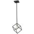 Vertical 11 1/4" Wide Matte Black Cube-Shaped Mini Pendant
