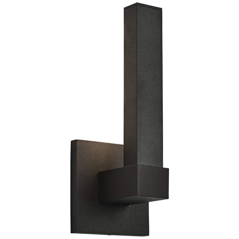 Image 1 Vertical 11 inch High Black LED Outdoor Wall Light